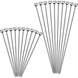 FATLODA 20PCS Cocktail Picks for Drinks  Stainless Steel Cocktail Toot