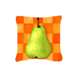 Carolines Treasures WHW0117PW1818 Pear in Orange by Ute Nuhn Canvas Decorative Pillow