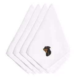 Caroline's Treasures EMBT1747NPKE Rottweiler Embroidered Napkins Set of 4 20 Multicolor