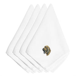 Caroline's Treasures EMBT2713NPKE Bloodhound Embroidered Napkins Set of 4  20  Multicolor