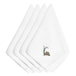 Caroline's Treasures EMBT3014NPKE Fall Old Wagon Embroidered Napkins Set of 4  20  Multicolor