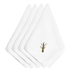 Caroline's Treasures EMBT3509NPKE Halloween Haunted Tree Embroidered Napkins Set of 4  20  Multicolor