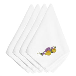 Caroline's Treasures EMBT3510NPKE Thanksgiving Fruit Embroidered Napkins Set of 4  20  Multicolor