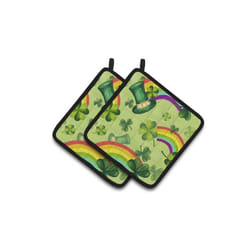 Carolines Treasures BB7560PTHD Watercolor St Patricks Day Lucky Leprechan Pair of Pot Holders
