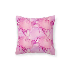 Carolines Treasures BB7564PW1818 Watercolor Hot Pink Hearts Fabric Decorative Pillow, 18 x 18 in.