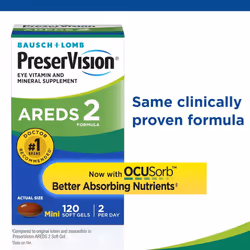Areds 2 / AREDS 2 - Bausch + Lomb Preservision Supplement 120 Soft Gel