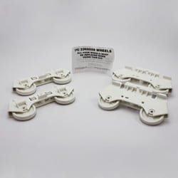 PART # 4317933 GENUINE FACTORY OEM ORIGINAL DISHWASHER LOWER RACK ROLLERS WHEELS FOR WHIRLPOOL  KENMORE  SEARS AND ROPER - 4 PACK