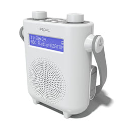 DAB DAB+ FM Radio Bathroom Shower, IPX5 Water Resistant Waterproof, Portable IPX5, Digital FM Radio & Wireless Bluetooth, Built-in Rechargeable