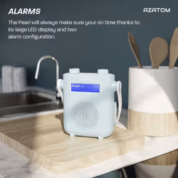 DAB DAB+ FM Radio Bathroom Shower, IPX5 Water Resistant Waterproof, Portable IPX5, Digital FM Radio & Wireless Bluetooth, Built-in Rechargeable