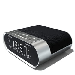 Revival DAB+ DAB Digital FM Radio, Dual Alarm Clock, Wireless Bluetooth 5.0, Sleep Timer, USB Moblie Charger, Headphone & AUX (Silver)