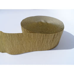 2 Rolls ELEGANT GOLD CREPE PAPER STREAMERS  140 Feet Total  Made in US