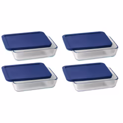 Pyrex 3 Cup Storage Plus Rectangular Dish With Plastic Cover (4)