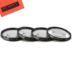 67mm Close-Up Filter Set (+1, 2, 4 and +10 Diopters) Magnification Kit for Nikon CoolPix P900, P950 Digital Camera