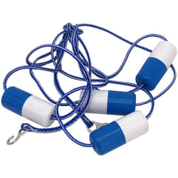 FibroPool Floating Pool Safety Rope - 16 Foot - Adjustable Length Lane Divider With Hooks for Swimming Pools - Equipment to Divide Swim Race Lanes - B