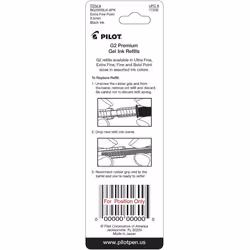 Pilot 77232 Q7  G2 Ltd  G2 Pro  Precise Gel BeGreen   Extra Fine  Blk  2/Pk