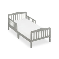Dream On Me Classic Design Toddler Bed In Cool Grey  Greenguard Gold And JPMA Certified  Low To Floor Design  Two Side Safety rails  Non-Toxic Finishe