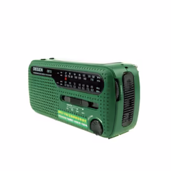 Crank Solar Radio - Degen DE13 FM AM SW Receiver Crank Dynamo Radio With Mobile Phone Charger Flashlight