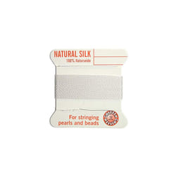 Pack of 3 Pieces Griffin Silk Cord 2 Meters -Size 2 4 6 with Different Color (6  White)