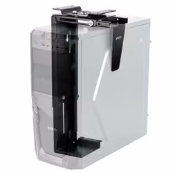 VIVO Adjustable Under Desk and Wall PC Mount  Computer Case CPU Holder with Swivel Action and Secure Locking  Black  MOUNTPC0 ...