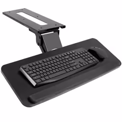 VIVO Adjustable Computer Keyboard & Mouse Platform Tray Ergonomic Under Table Desk Mount Drawer Underdesk Shelf (MOUNT-KB03B) ...