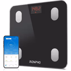 Bluetooth Body Fat Scale, RENPHO Digital Smart Bathroom Weight Scales for Body Composition Analyzer with Smartphone App, 13.. ...