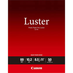Canon Pro Luster Inkjet Photo Paper  8.5-Inch X 11-Inch  White  50 Sheets/Pack
