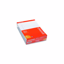 Universal 20630 Perforated Edge Writing Pad Legal Ruled Letter White 50 Sheet (Pack of 12)