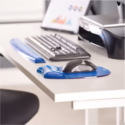 Fellowes 91137 Gel Crystals Keyboard Wrist Rest  Blue