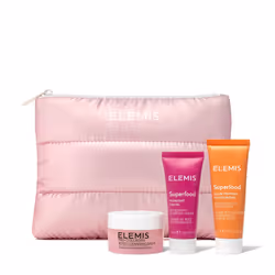 ELEMIS Way to Glow Skincare Kit Travel Set with Travel-Size Rose Cleansing Balm Glow Priming Moisturizer & Midnight Facial ...