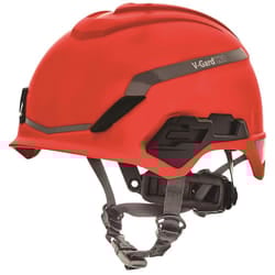 MSA 10194792 H1 VGard Helmet with FasTrac III Ratchet Suspension  Polyethylene Shell  Superior Impact Protection  Self Adjust