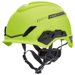 MSA 10194788 H1 VGard Helmet With FasTrac III Ratchet Suspension  Polyethylene Shell  Superior Impact Protection  Self Adjust