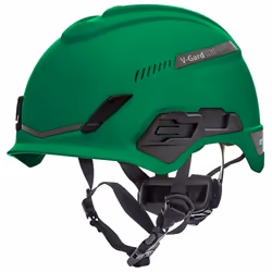 MSA 10194786 H1 VGard Helmet With FasTrac III Ratchet Suspension  Polyethylene Shell  Superior Impact Protection  Self Adjust