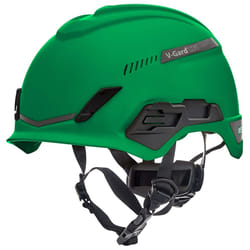 MSA 10194786 H1 VGard Helmet With FasTrac III Ratchet Suspension  Polyethylene Shell  Superior Impact Protection  Self Adjust