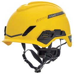 MSA 10194787 H1 VGard Helmet With FasTrac III Ratchet Suspension  Polyethylene Shell  Superior Impact Protection  Self Adjust