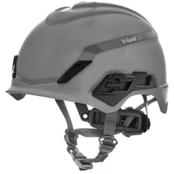 MSA 10204347 H1 VGard Helmet with FasTrac III Ratchet Suspension  Polyethylene Shell  Superior Impact Protection  Self Adjust