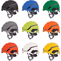 MSA 10204347 H1 VGard Helmet with FasTrac III Ratchet Suspension  Polyethylene Shell  Superior Impact Protection  Self Adjust