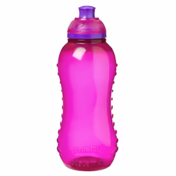 3 Sistema 330ml Twist n Sip Drink Bottles, Blue, Pink, Purple