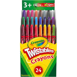 CRAYOLA 24ct Mini Twistables Crayons, Acrylic, Multicolour, 8.89x18.28x3.04 cm