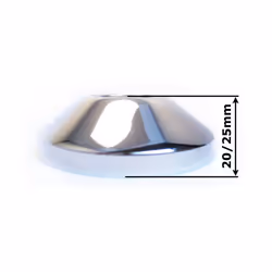 Chrome Plated Steel Pipe Cover Collar Cone 3/4" Valve Tap Rose 25mm Height