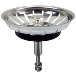 Kitchen Basin Drain Sink Waste Strainer Plug Steel with Adjustable Height