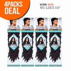Bobbi Boss Synthetic Hair Crochet Braids African Roots Braid Collection Nu Locs 14"" (4-PACK  613)