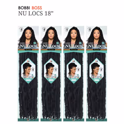 Bobbi Boss Synthetic Hair Crochet Braids African Roots Braid Collection Nu Locs 18"" (4-PACK  2)