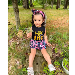 Baby Girl 1st Birthday Outfit Baby First Birthday Clothes Girl Wild One Outfit (12-18 Months Black-Wild One)