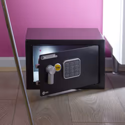 Yale YEC/200/DB1 Small Alarmed Value Safe, 130 db built in Alarm, Steel Construction, Steel Locking Bolts, Emergency Overide Key, Wall and Floor
