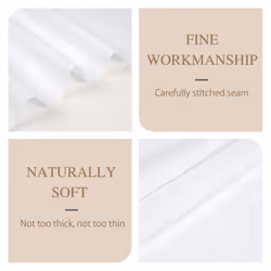 Selected Hanky Men's Handkerchiefs 100% Soft Cotton White Classic Hankie Pack of 12