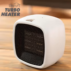 STARLYF Turbo Heater, Electric Heater, 1000w,  2 speeds, anti-tip safety switch, Silent, adjustable temperature