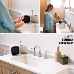 STARLYF Turbo Heater, Electric Heater, 1000w,  2 speeds, anti-tip safety switch, Silent, adjustable temperature
