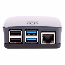 Raspberry Pi 4 Model B Official Case, Plastic, Black/Grey