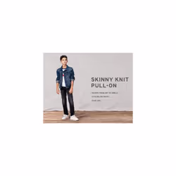 Levi's Boys' Skinny Fit Pull On Jeans  Pyramids  12