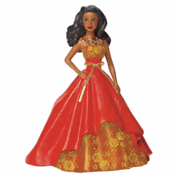 1 X Holiday Barbie African American 2nd In Series 2014 Carlton Heirloom Ornament by Mattel